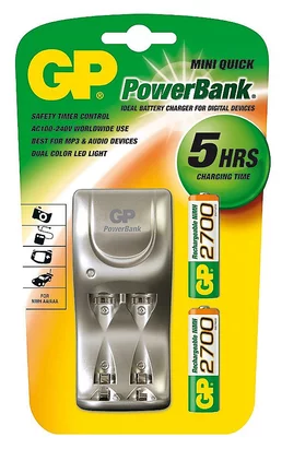 Nabíjačka GP PB25GS + 2 x 2700 mAh AA NiMH